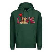Sports Green valentines day tedybear love Premium Hoodie - RanaPortraitStore