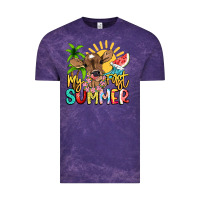 Cloud Purple My first summer baby cow Vintage Tee - NancyCooperArtShop