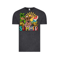 Vintage Black My first summer baby cow Vintage Tee - NancyCooperArtShop