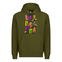 Army Green mardi gras louisiana Premium Hoodie - FaDigitalArtStudio