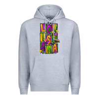 Heather Grey mardi gras louisiana Premium Hoodie - FaDigitalArtStudio