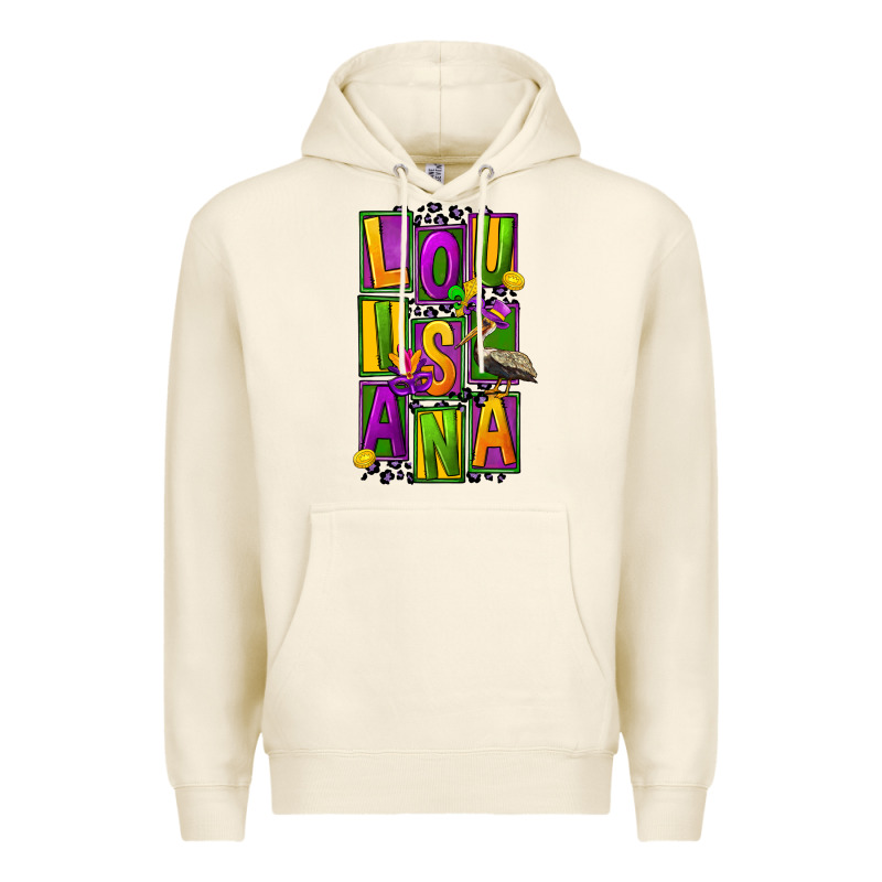 Mardi Gras Louisiana Premium Hoodie by FaDigitalArtStudio | Teevron