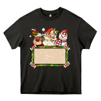 Asphalt santa reindeer snowman preview and costom name Heavy Core Tee - MaliasSmallBusiness
