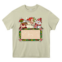 Mossy santa reindeer snowman preview and costom name Heavy Core Tee - MaliasSmallBusiness