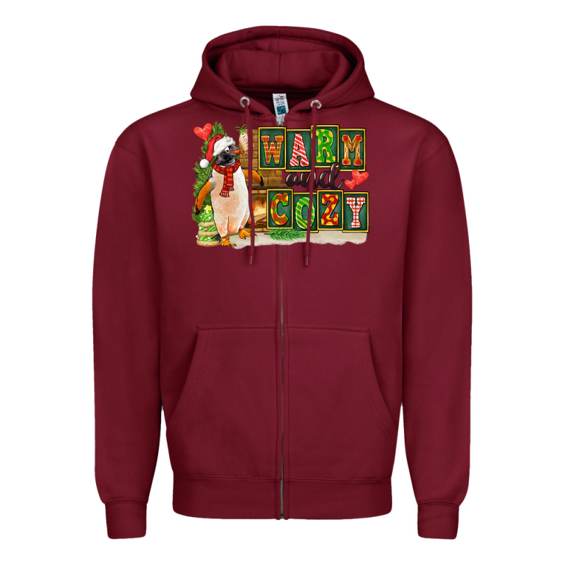 Warm And Cozy Penguin Zipper Hoodie by FaDigitalArtStudio | Teevron