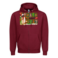 Burgundy Warm And Cozy Penguin Zipper Hoodie - FaDigitalArtStudio