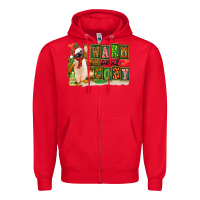 Red Warm And Cozy Penguin Zipper Hoodie - FaDigitalArtStudio