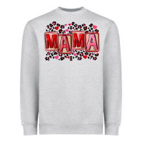 Heather Grey Pink leopard mama Heavyweight Sweatshirt - FaDigitalArtStudio