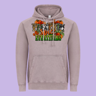 Pumpkin Spice Everything Fall Vintage Hoodie Designed By Nancycooperartshop