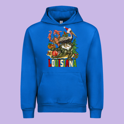 Christmas Louisiana Urban Hoodie Designed By Barkaloodesign