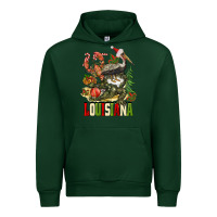 Forest Green Christmas Louisiana Urban Hoodie - BarkalooDesign