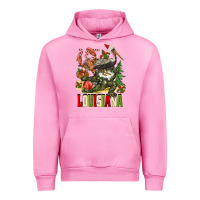 Fuchsia Pink Christmas Louisiana Urban Hoodie - BarkalooDesign