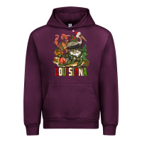 Mauve Wine Christmas Louisiana Urban Hoodie - BarkalooDesign