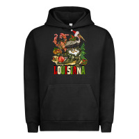 Pigment Black Christmas Louisiana Urban Hoodie - BarkalooDesign