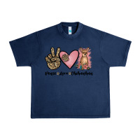 Navy peace love chihuahua Urban Heavy Tee - JahusDesignShop