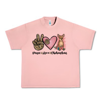 Salmon peace love chihuahua Urban Heavy Tee - JahusDesignShop