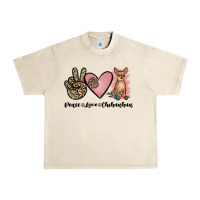 Sandshell peace love chihuahua Urban Heavy Tee - JahusDesignShop