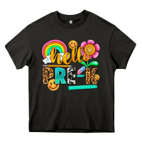 Asphalt hello pre k Heavy Core Tee - NancyCooperArtShop