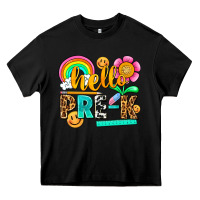 Black hello pre k Heavy Core Tee - NancyCooperArtShop