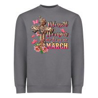 Storm Blessed women are born in March Heavyweight Sweatshirt - FaDigitalArtStudio