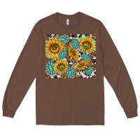 Chestnut turquoise sunflowers with gemstones Long Sleeve Tee - TumblerDesignByShophia