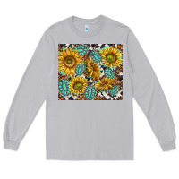 Moon Dust turquoise sunflowers with gemstones Long Sleeve Tee - TumblerDesignByShophia