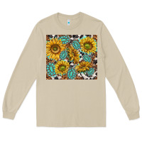 Mushroom turquoise sunflowers with gemstones Long Sleeve Tee - TumblerDesignByShophia