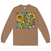 Toasted Coconut turquoise sunflowers with gemstones Long Sleeve Tee - TumblerDesignByShophia