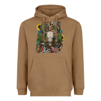 Toasted Coconut summer down cowboy Heavyweight Hoodie - CowhideDigitalArt