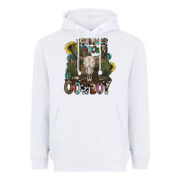 White summer down cowboy Heavyweight Hoodie - CowhideDigitalArt