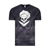 Cloud Black chef skull and crossbones knives halloween Vintage Tee - linhVisuals