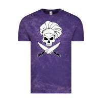 Cloud Purple chef skull and crossbones knives halloween Vintage Tee - linhVisuals
