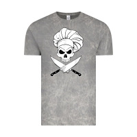 Cloud Rock chef skull and crossbones knives halloween Vintage Tee - linhVisuals