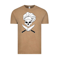 Vintage Coffee chef skull and crossbones knives halloween Vintage Tee - linhVisuals