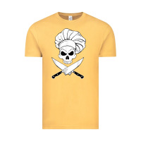 Vintage Mustard chef skull and crossbones knives halloween Vintage Tee - linhVisuals