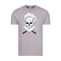 Vintage Zinc chef skull and crossbones knives halloween Vintage Tee - linhVisuals