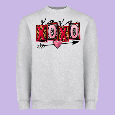 Xoxo Love Valentine's Day Heavyweight Sweatshirt Designed By Fadigitalartstudio