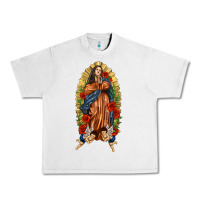 Lunar Rock Lady of Guadalupe with Roses Urban Heavy Tee - texasbilliewilder