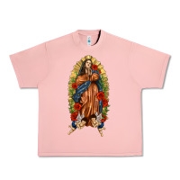 Salmon Lady of Guadalupe with Roses Urban Heavy Tee - texasbilliewilder