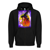 Black witch with crystal ball air freshener Zipper Hoodie - BundleAndBundleShop