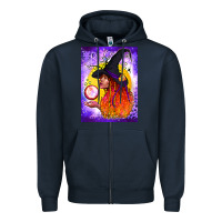 Navy witch with crystal ball air freshener Zipper Hoodie - BundleAndBundleShop