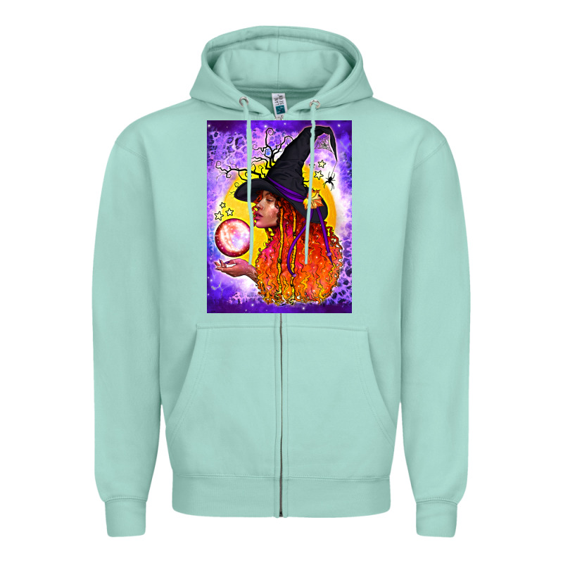 Witch With Crystal Ball Air Freshener Zipper Hoodie by BundleAndBundleShop | Teevron