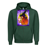 Sports Green witch with crystal ball air freshener Zipper Hoodie - BundleAndBundleShop
