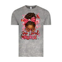 Cloud Rock one loved nurse afro messy bun Vintage Tee - texasbilliewilder