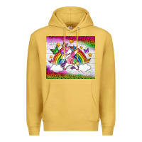 Antique Gold LGBTQ Dabbbing Unicorn And Rainbow Tumbler Premium Hoodie - BundleAndBundleShop
