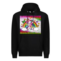 Black LGBTQ Dabbbing Unicorn And Rainbow Tumbler Premium Hoodie - BundleAndBundleShop