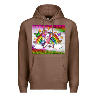 Chestnut LGBTQ Dabbbing Unicorn And Rainbow Tumbler Premium Hoodie - BundleAndBundleShop