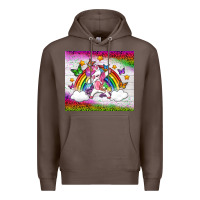 Coffee LGBTQ Dabbbing Unicorn And Rainbow Tumbler Premium Hoodie - BundleAndBundleShop