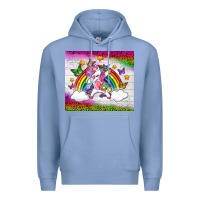 Colony Blue LGBTQ Dabbbing Unicorn And Rainbow Tumbler Premium Hoodie - BundleAndBundleShop