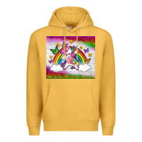 Mustard LGBTQ Dabbbing Unicorn And Rainbow Tumbler Premium Hoodie - BundleAndBundleShop